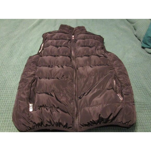 Black Puffer VEST 1 inside pocket-2 outside pockets-Size Large - Picture 1 of 3